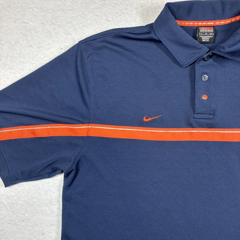 Virginia Cavaliers Nike Dri Fit Polo Shirt Men's Size Large Golf Embroidered